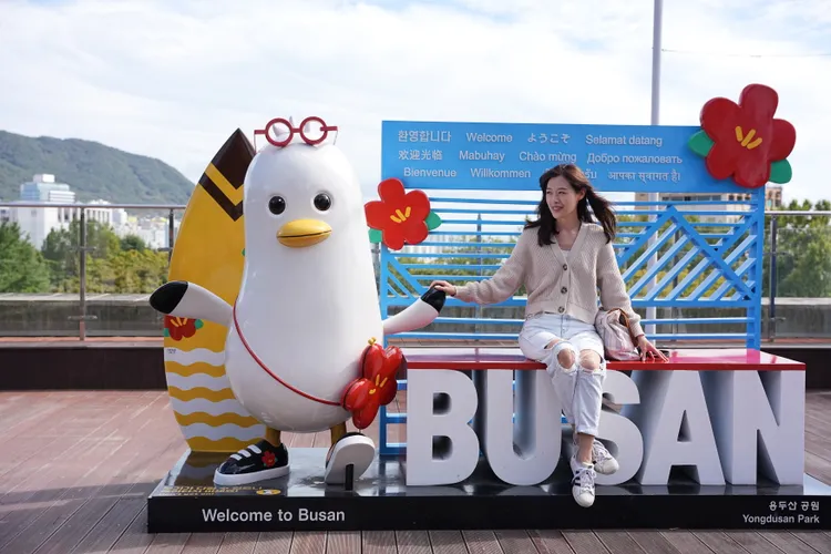 1樓入口處還有可愛的打卡地標。黃盈甄攝