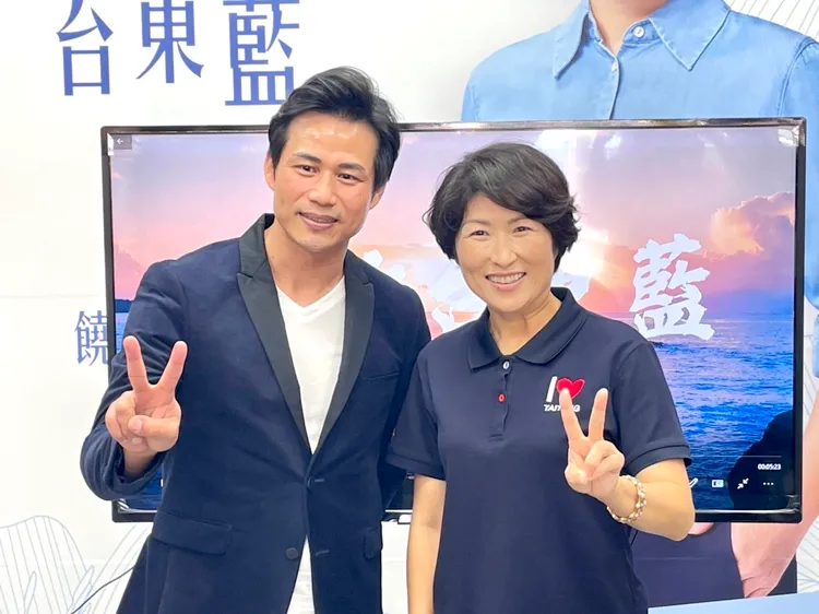 音樂製作人陳國華現身台東。饒慶鈴競總辦公室提供