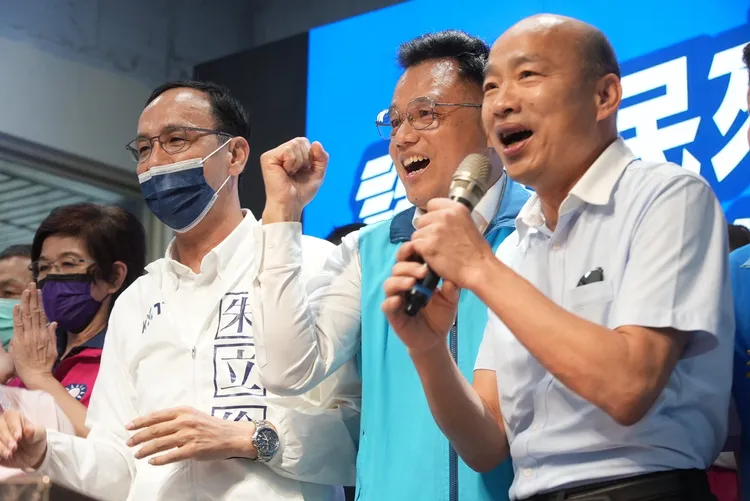 韓國瑜讚林耕仁，不怕貨比貨，就怕不識貨。林耕仁競辦提供