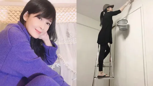 周慧敏55岁最新照片!化身油漆工晒纤细美腿 藏「贫困童年」洋葱