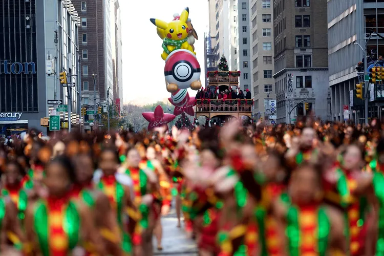 皮卡丘氣球。美聯社