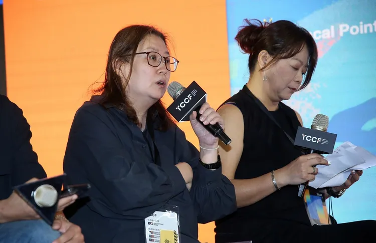 「打造BL藍海策略」論壇與會講者製作人潘心慧（左起）、監製出品人蔡妃喬。有意思國際傳媒提供