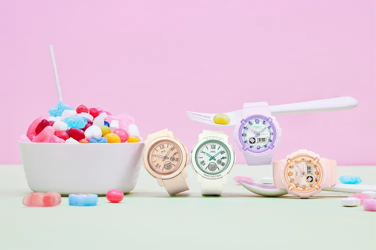 Candy Series腕錶以BGA-280（右1、右2）與BGA-290為錶款基礎，並以糖果的夢幻色彩設計。品牌提供