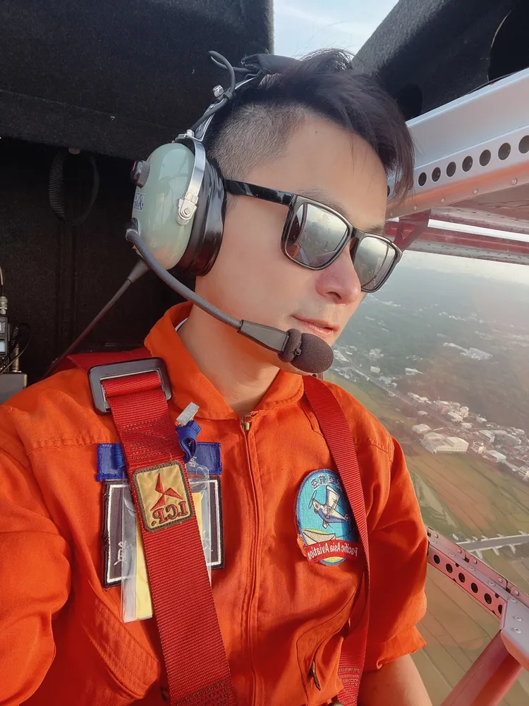 陳彥廷俯瞰生活的土地，心情感到舒暢。陳彥廷提供