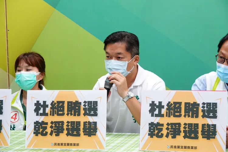 民進黨宜蘭縣黨部主委陳俊宇。林泊志攝