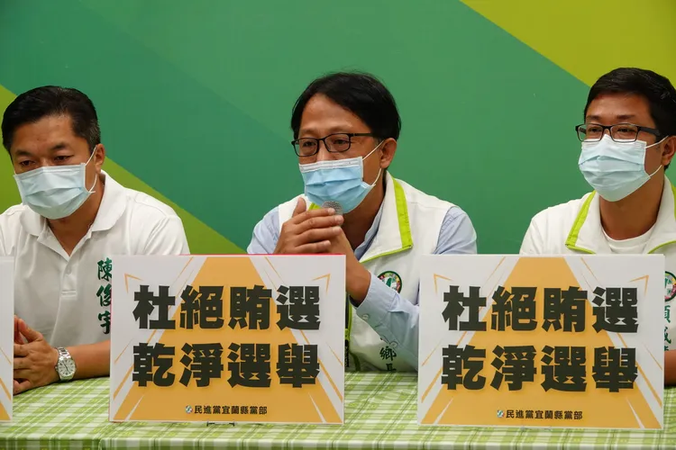 民進黨宜蘭縣黨部反賄選反貪腐中心副召集人林峻輔。林泊志攝