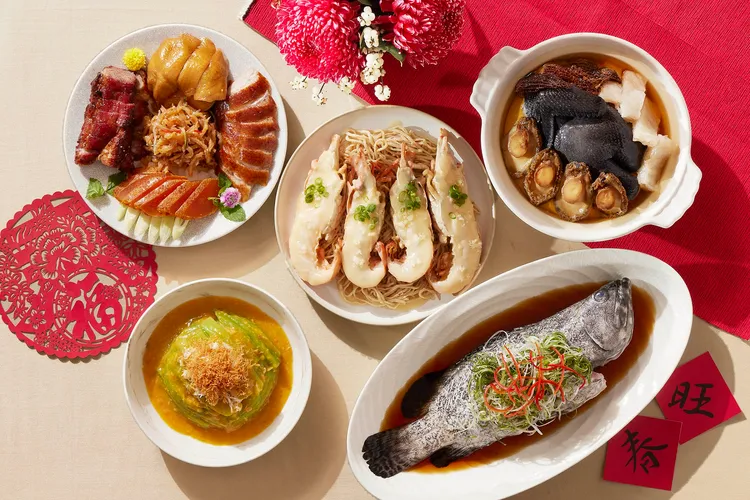 米其林推薦粵菜餐廳辰園，由兩位主廚聯手推出「福兔迎祥年菜組」 每組8888元。台北喜來登提供