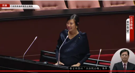 吳欣盈問政處女秀溜3聲道　緊張忘帶筆中斷質詢