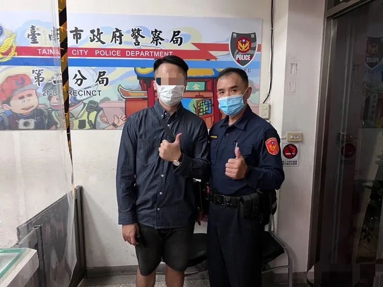 蔡男對警方短時間內找回皮夾十分感激。警方提供