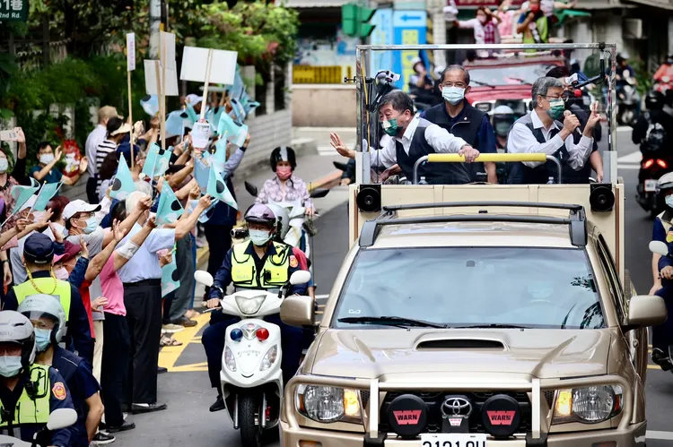 陳時中今起3天都會有車掃行程。林林攝