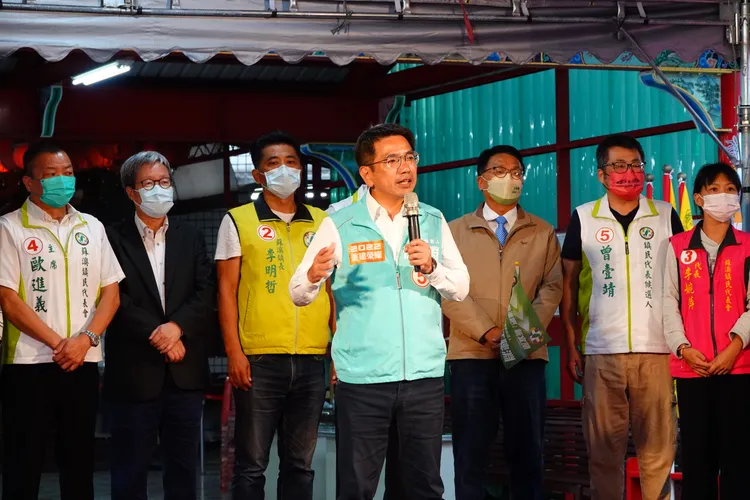 民進黨宜蘭縣長候選人江聰淵。林泊志攝