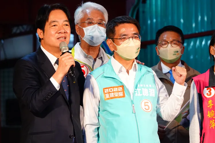 賴清德力薦江聰淵擔任宜蘭縣長，呼籲鄉親共同支持。林泊志攝