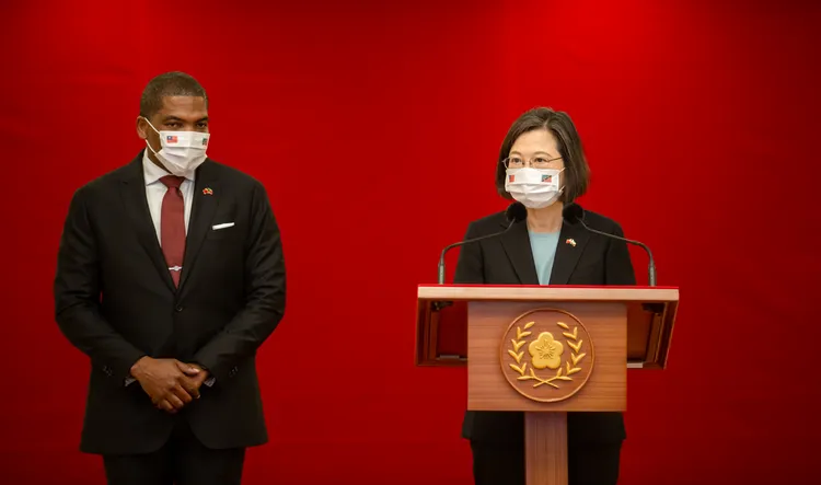 蔡英文期待兩國深入交換意見，邦誼持續深化。總統府提供