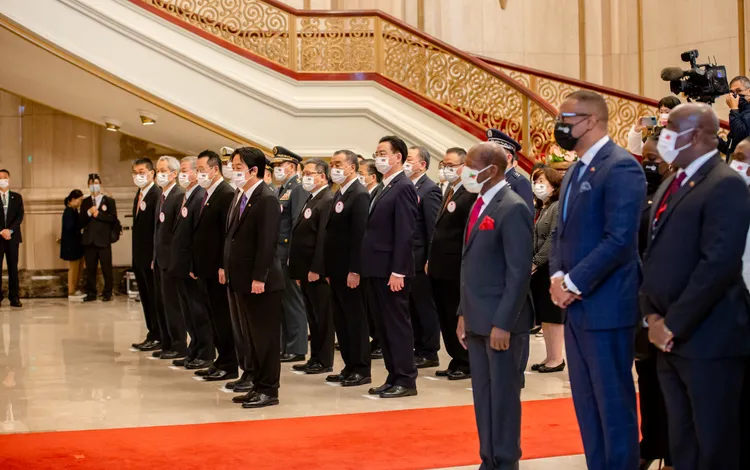 歡迎儀式。總統府提供