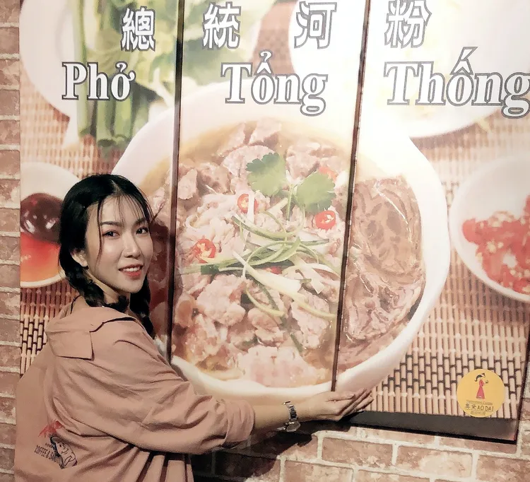 陳玉水的越南河粉取名為總統河粉。翻攝畫面