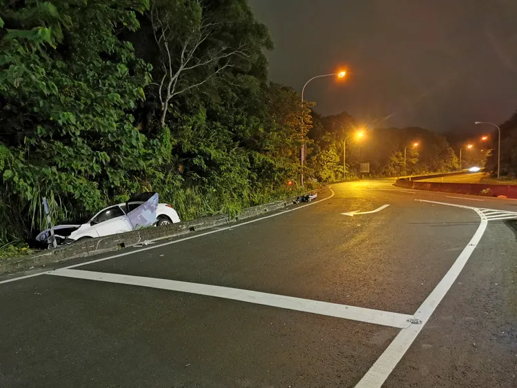 事故發生在信義快下木柵匝道。陸運鋒攝