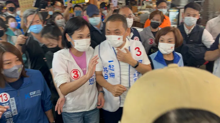 新北市長侯友宜今南下為柯志恩助選。侯昌騰攝