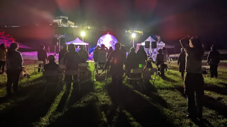 鹿野高台最紅星空夜。台東鹿野紅烏龍暨茶葉生產合作社提供