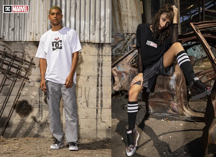 DC SHOES x DEADPOOL聯名系列選用《死侍》分格漫畫為設計元素。品牌提供