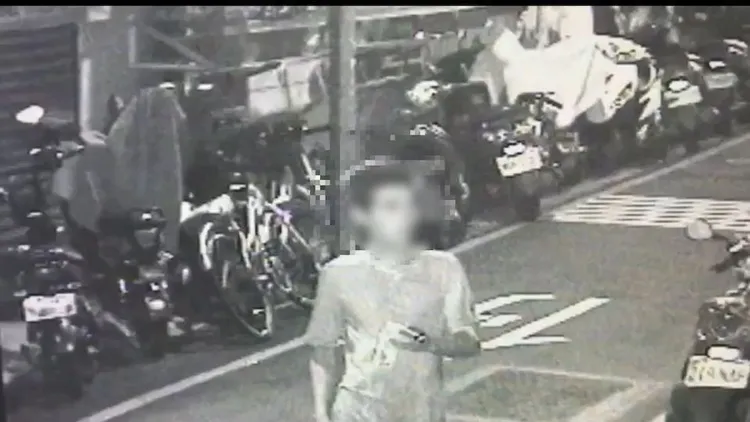 黃男犯案後離開。新莊警分局提供