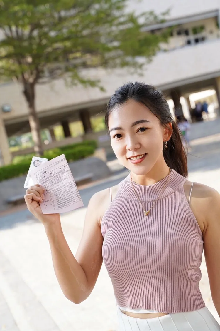 國民黨新人美女主播白喬茵初次參選就選上市議員。讀者提供