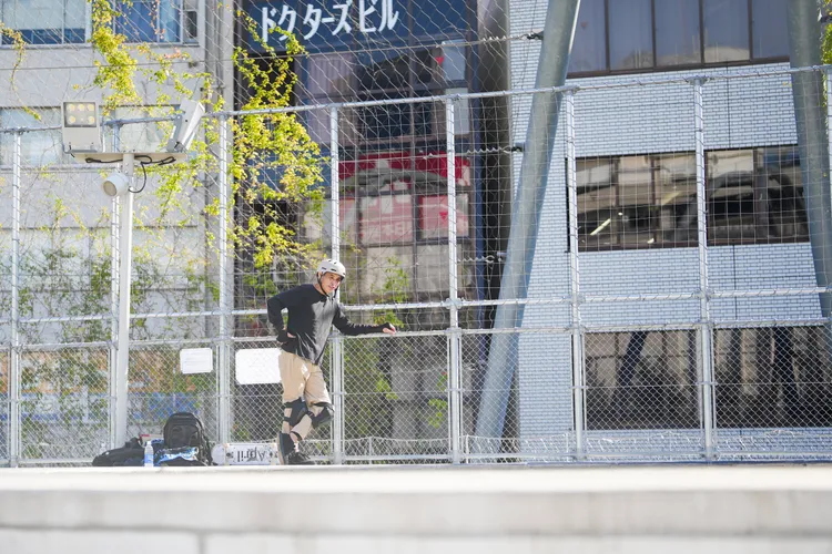 宮下公園特別為滑板愛好者設立了付費專區。田欣雲攝