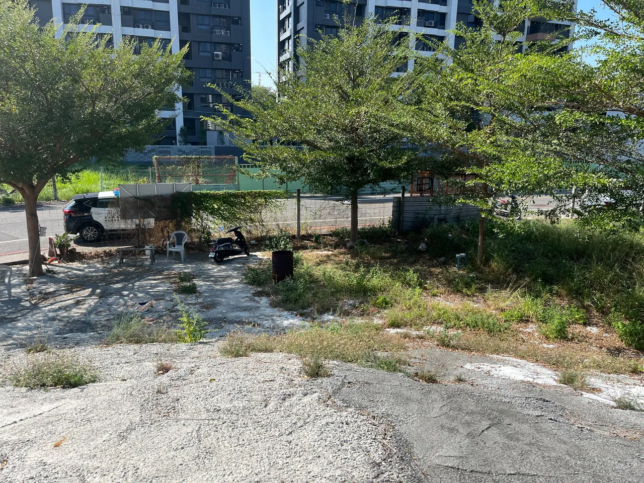 林元明昨晚被家人發現陳屍在附近宮廟的樹下。讀者提供