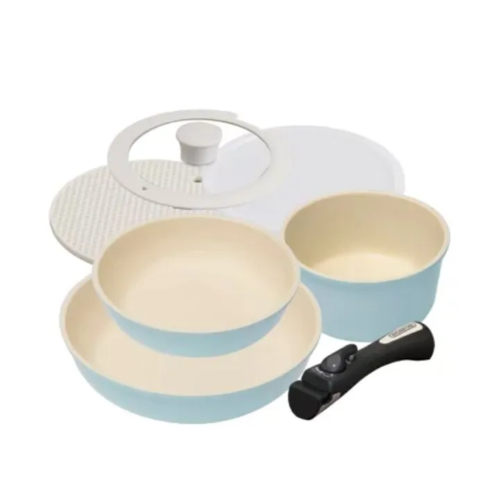 日本樂天官方旗艦店-陶瓷塗層IH不沾鍋具6件組。業者提供