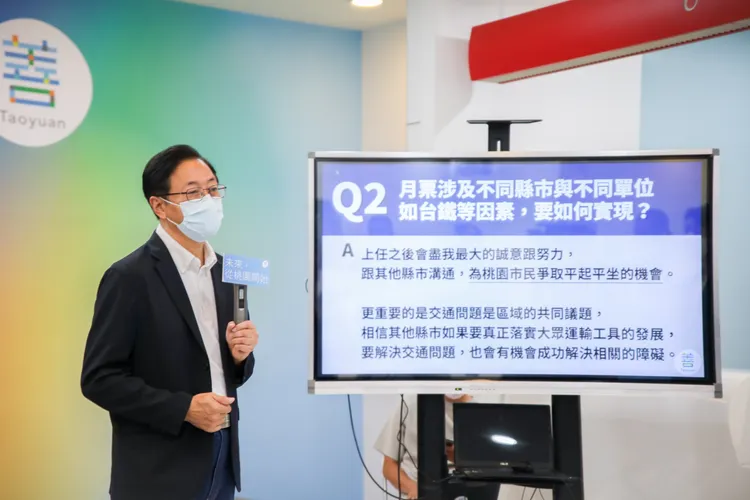 張善政指鄭文燦誤導民眾，建議應多花時間讓鐵路地下化發包順利一點。張善政競辦提供