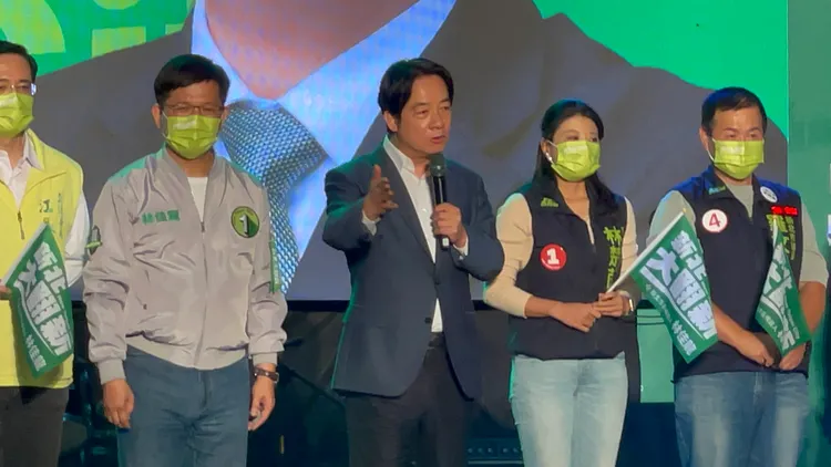 賴清德表示，林佳龍事非常有愛心的人，當選後一定會愛護市民。陸運陞攝