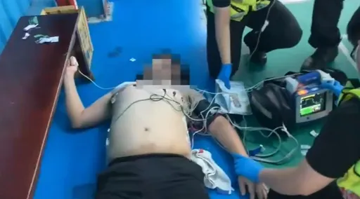 台中活人電擊！　男打羽球倒地「致命型心律不整」救回一命