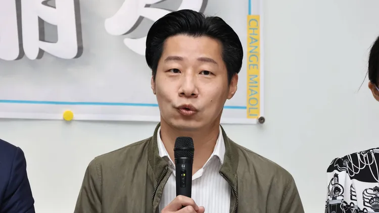 立法委員林昶佐呼籲選民集中選票，讓苗栗實現改變。葉志明攝