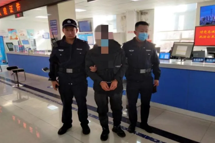 李姓男子馬上被逮捕。翻攝環球網