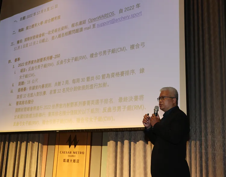秘書長林振賢解說本次賽事。黎建忠攝