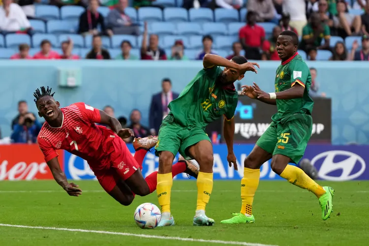 瑞士以1比0擊敗喀麥隆。美聯社