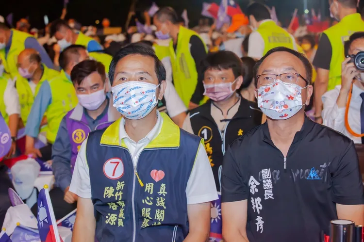 高虹安有著新竹市前市長許明財和新竹市前議長謝文進支持，後期新竹市副議長余邦彥也倒戈，讓沒有政黨票的她多了組織盤。資料畫面