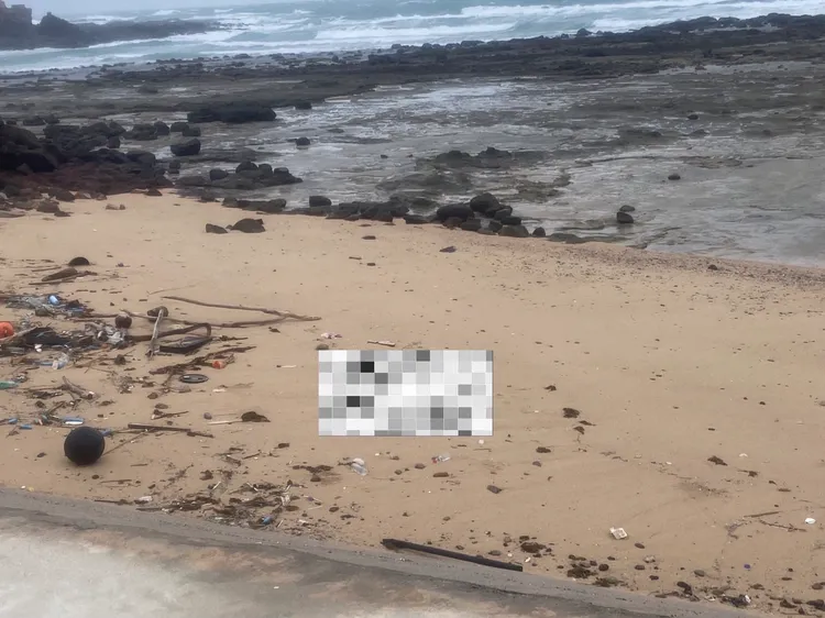 發現無名屍的海域位置。警方提供