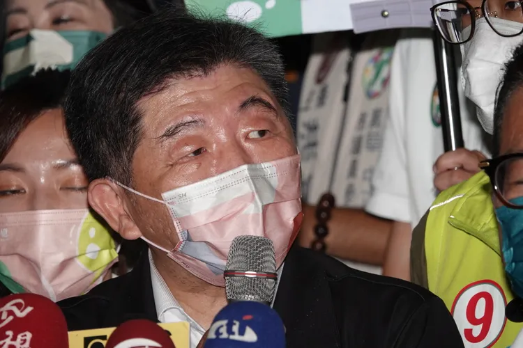 陳時中對於說了不適當的冷笑話表示歉意。陳德興攝