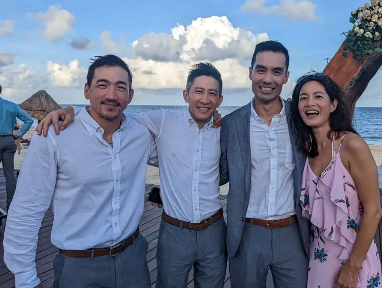 Janet(右起)參加Armando婚禮。翻攝Janet臉書