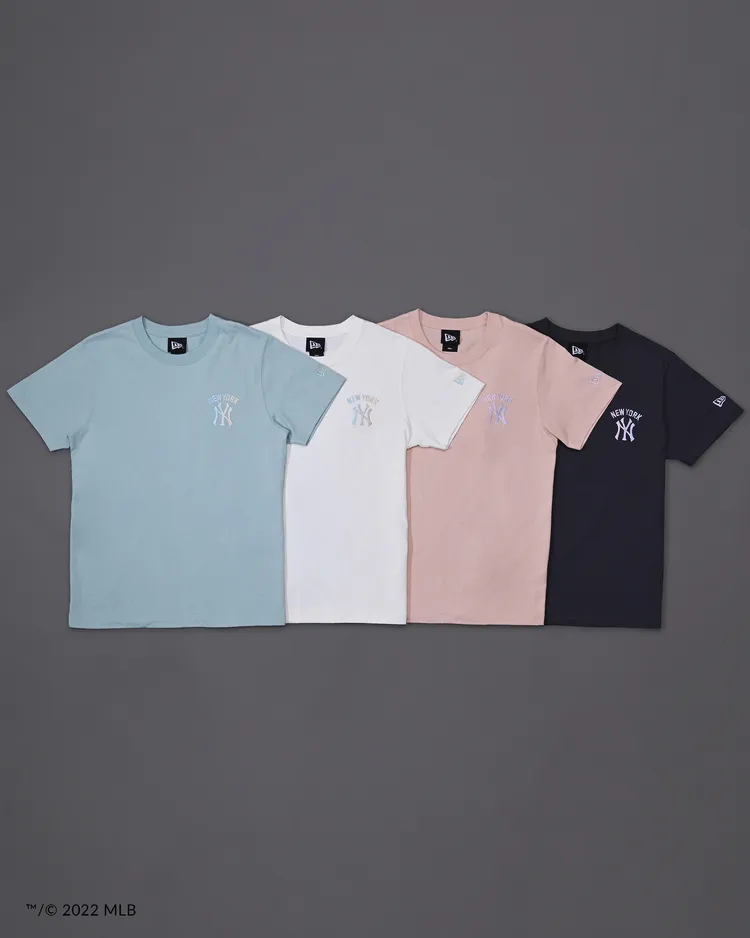 New Era X MLB Women短袖T恤，各1480元。品牌提供