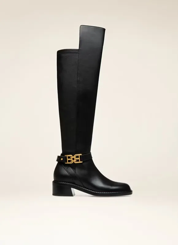BALLY B-Chain系列Eloire皮革過膝靴，4萬3200元。品牌提供