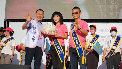 朱立倫、侯友宜站台!「林口阿姨」蔡淑君競總成立 6000人支持高喊凍蒜