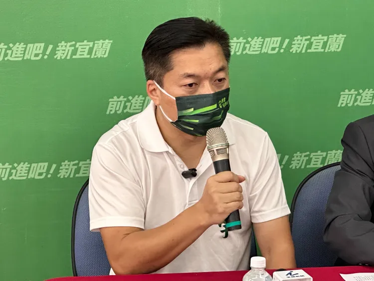 民進黨宜蘭縣黨部主委陳俊宇。林泊志攝