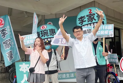 宜蘭民眾黨候選人穿高中制服　宣傳18歲公民複決權投下同意票