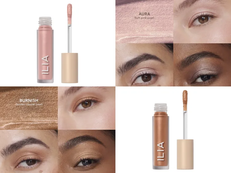 羽紗微光眼影蜜新色，#AURA薔薇（上）、#BRUNISH楓糖，各1050元。品牌提供