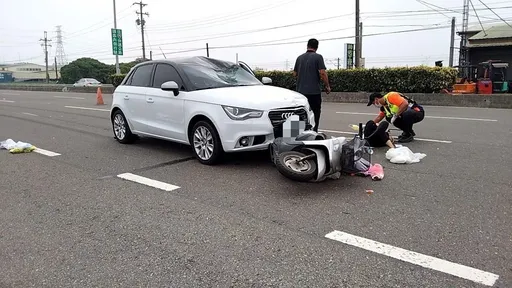 雲林台1線汽車重擊機車、單車　2重傷1輕傷
