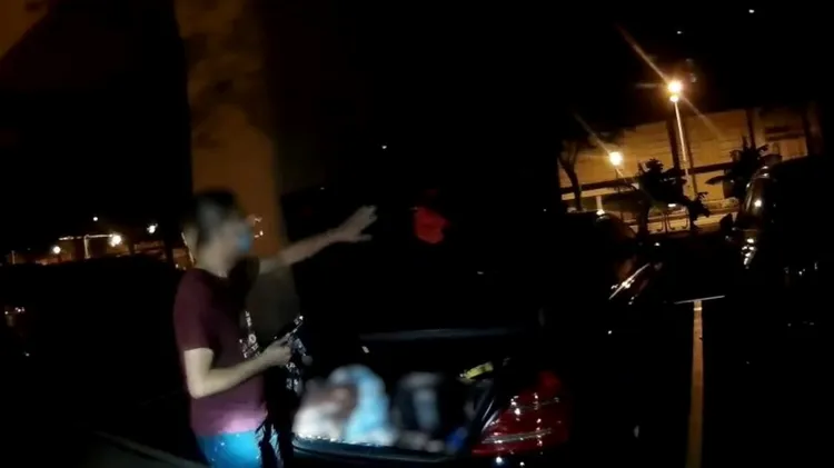 車主檢查發現沒有財物損失。讀者提供