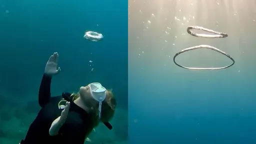 美到讓人屏息的「水中天使之環」她連吹兩個！ 最後一秒超神技網全看呆