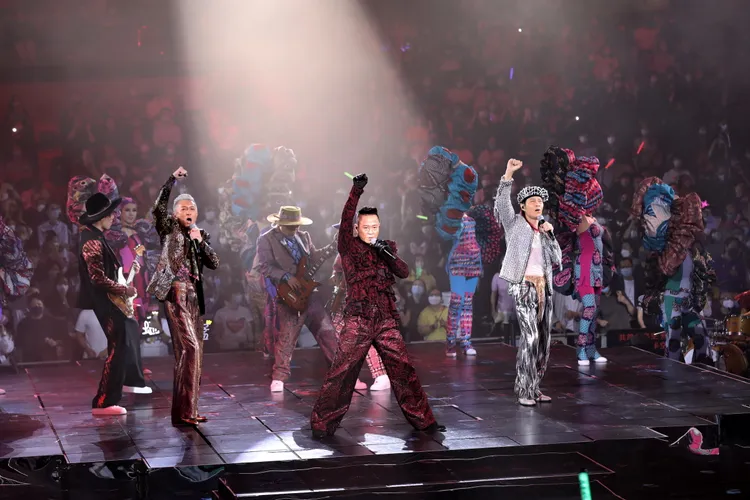 草蜢相隔13年在台北小巨蛋開唱。開麗娛樂提供