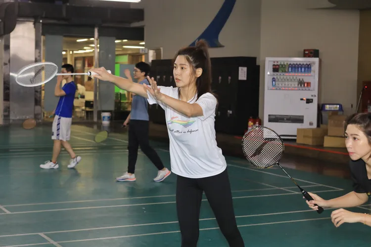 白家綺現身羽球比賽。莊宗達攝